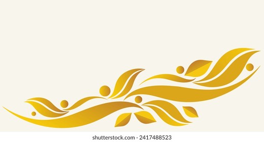 Abstract soft white gold minimal luxury background. Flat vector.