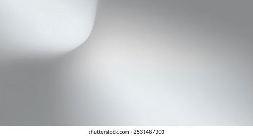 Abstract soft white and gray studio room background, grey floor backdrop with spotlight simple art modern