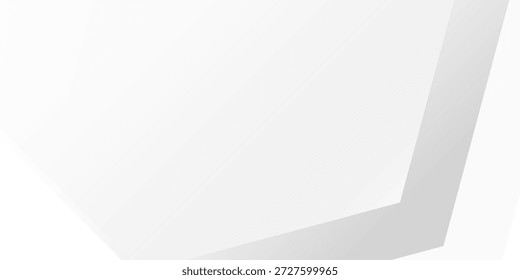 Abstract soft white and grey hexagon gradient background. Modern shapes composition