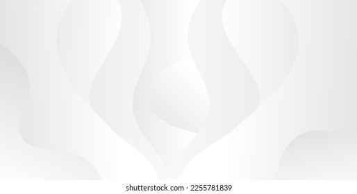 Abstract Soft White Wave Line Background Art