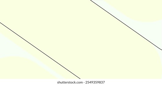 Abstrato cor amarelo suave formas dinâmicas em fundo branco com linhas pretas design geométrico em vetor.