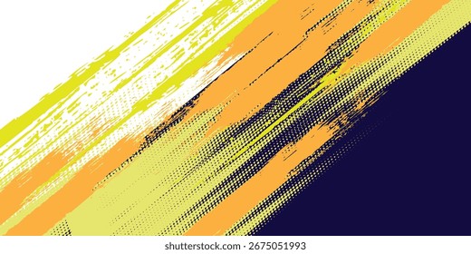 Abstractas fondo de combinación de amarillo suave y naranja. semitono en degradado de estilo azul oscuro. Fondo moderno. Estilo Pop de las artes.