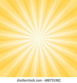 Abstract soft Yellow rays background. Vector EPS 10, cmyk.