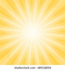 Abstract soft Yellow rays background. Vector EPS 10, cmyk.