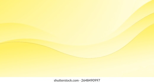 Abstract Soft Yellow Wave Background