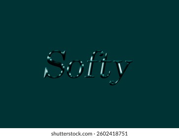 Abstract Softy Text Effect Design Teal Background