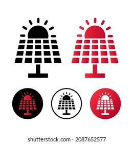 Abstract Solar Energy Icon Illustration
