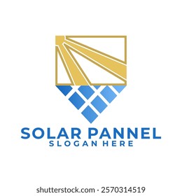 Abstract Solar Energy logo designs vector, Solar Panel logo icon