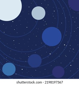 Abstract solar system space background