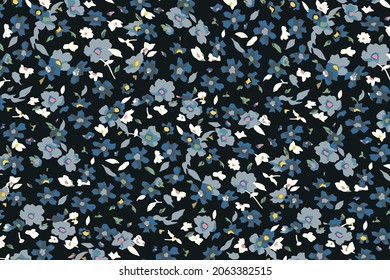 abstract solid flowers arrangement, all over vector design with a solid background for textile printing factory
