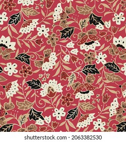 abstract solid flowers arrangement, all over vector design with a solid background for textile printing factory
