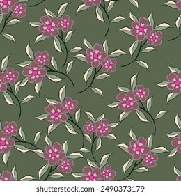 abstract solid flowers arrangement, all over design with solid background for textile printing factory