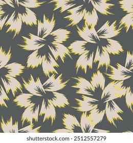 abstract solid flowers arrangement, all over vector design with a solid background for textile printing factory