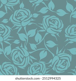 Arreglo sólido abstracto de las flores, diseño por todo el Vector con un fondo sólido para la fábrica de la impresión textil
