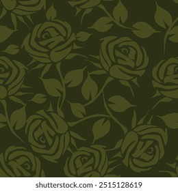 abstract solid flowers arrangement, all over vector design with a solid background for textile printing factory