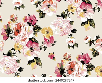 Abstract a solid flowers arrangement with medium color,all over vector design with solid background
Illustration digital iamge fot textile printing factory
