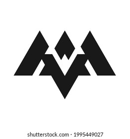 An Abstract solid  A and M initial logo