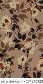 abstract solid modern textile vector design, arrangement with all-over seamless  pattern with brown  tone color illustration, digital image printing factory


