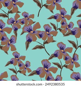 abstract a solid multicolor small and big flower mixed vector pattern arrangement with medium color, all over vector design with white background illustration