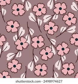 abstract a solid multicolor small and big flower mixed vector pattern arrangement with medium color, all over vector design with white background illustration digital image for textile printing factor