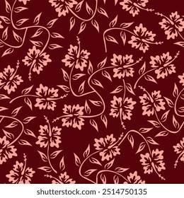 abstract a solid multicolor small and big flower mixed vector pattern arrangement with medium color, all over vector design with white background illustration digital