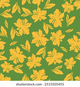 abstract a solid multicolor small and big flower mixed vector pattern arrangement with medium color, all over vector design with white background illustration digital