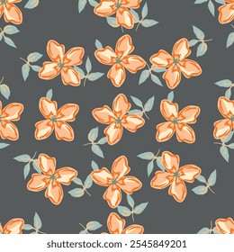 abstract a solid multicolor small and big flower mixed vector pattern arrangement with medium color, all over vector design with white background illustration digital
