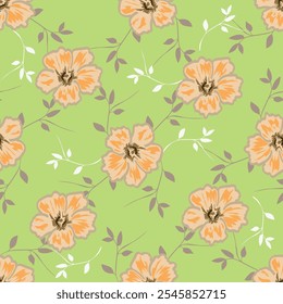 abstrato uma flor multicolor sólida pequena e grande vetor misto arranjo padrão com cor média, todo sobre o projeto do vetor com fundo branco ilustração digital