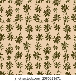 abstract a solid multicolor small and big flower mixed vector pattern arrangement with medium color, all over vector design with white background illustration digital