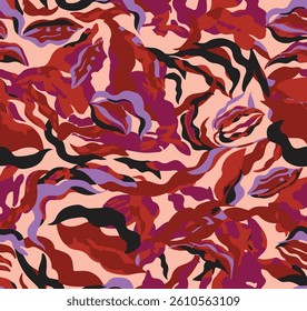 abstract a solid multicolor small and big flower mixed vector pattern arrangement with medium color, all over vector design