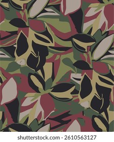 abstract a solid multicolor small and big flower mixed vector pattern arrangement with medium color, all over vector design