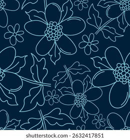 abstract a solid multicolor small and big flower mixed vector pattern arrangement with medium color, all over vector design with white background illustration digital