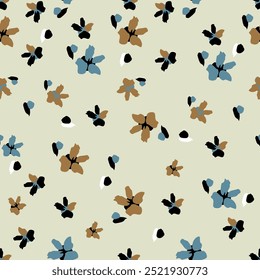 abstract a solid small cartoon tiger skin pattern with black flower, all over vector design with bright background illustration digital image for wrapping paper or textile printing clothes factory