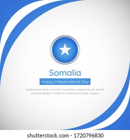 Abstract Somalia country flag background. Elegant happy independence day of Somalia vector illustration.