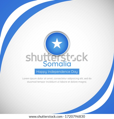 Abstract Somalia country flag background. Elegant happy independence day of Somalia vector illustration.