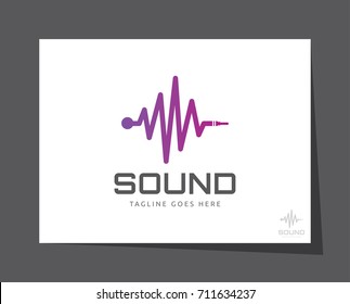Abstract Sound Audio Wave Logo Icon Vector
