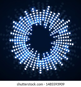 Abstract sound audio waves, equalizer wave circle. Vector logo