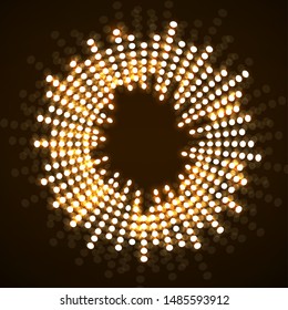 Abstract sound audio waves, equalizer wave circle. Vector logo
