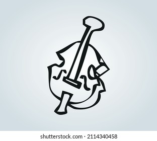 Abstract sound instrument drawing for playing music