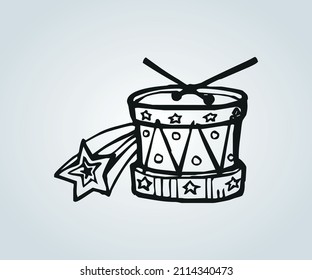 Abstract sound instrument drawing for playing music