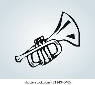 Abstract sound instrument drawing for playing music