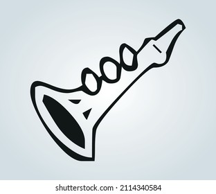 Abstract sound instrument drawing for playing music