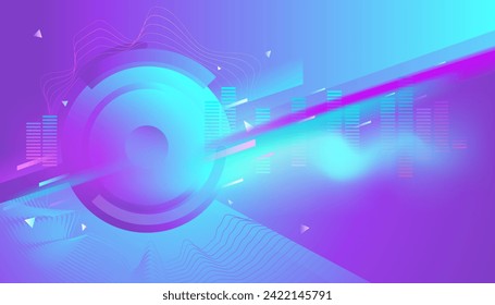 Abstract sound technology background. Electronic dance music