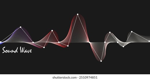 Fondo de onda de sonido Abstractas. curva de ecualizador digital