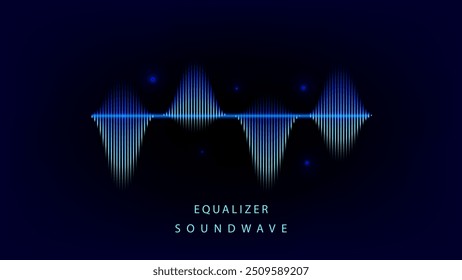 Abstract Sound Wave Blue Digital Frequency wavelength graphic design Vector Illustration 