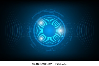 Abstract Sound Wave Digital Radius Design Stock Vector (Royalty Free ...