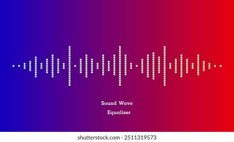 Abstract Sound wave Equalizer pattern design Music for background