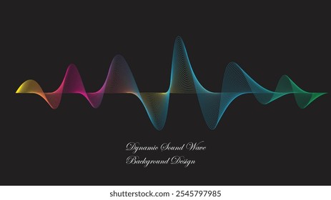 Abstractas ecualizador de ondas de sonido líneas de rayas azul luz verde aislado sobre fondo negro