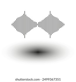 Abstract Sound Wave. Geometric Vector Design. Modern Minimalist Art. Audio Frequency Pattern.