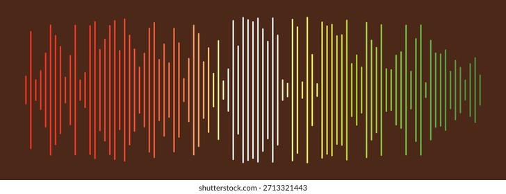 Ilustração de onda sonora abstrata com linhas de fluxo suave e padrões de frequência dinâmica. Design moderno de forma de onda de áudio perfeito para música, tecnologia e projetos de mídia digital."